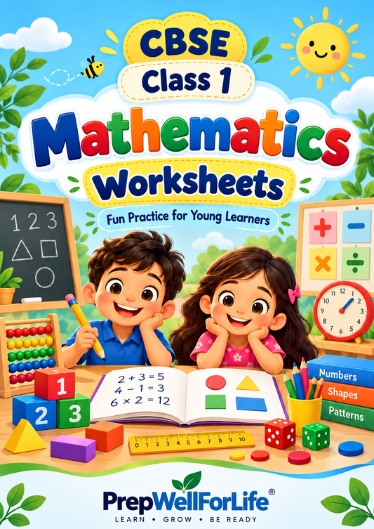 CBSE Class 1 Mathematics — Printable Practice Worksheets