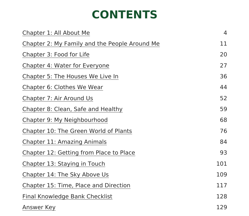 ICSE Class 2 Environmental Studies — Illustrated Knowledge Bank