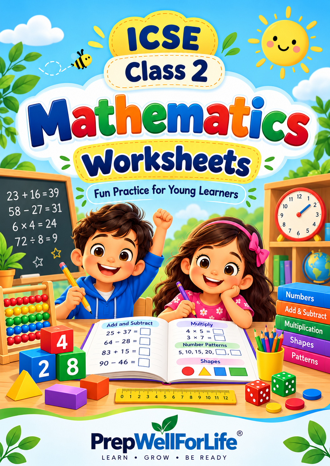 ICSE Class 2 Mathematics — Printable Practice Worksheets