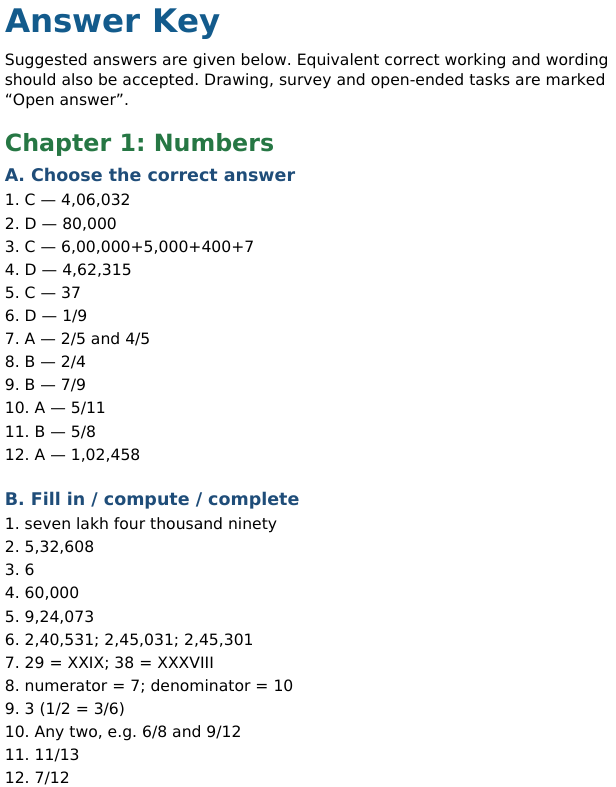 ICSE Class 4 Mathematics — Illustrated Knowledge Bank